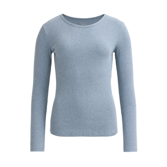 PWO Langarm-Shirt Rauchblau