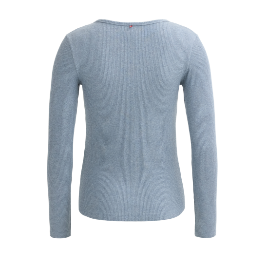 PWO Langarm-Shirt Rauchblau