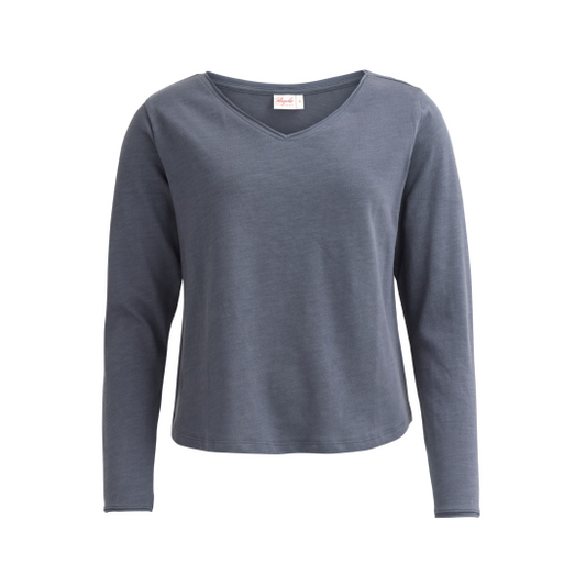 PWO Langarm-Shirt Indigoblau