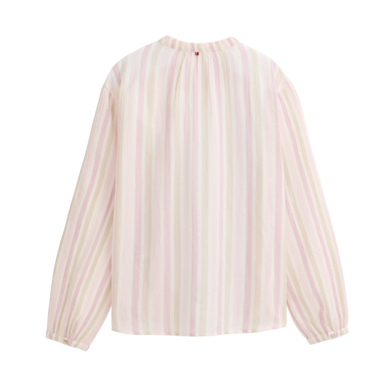 PWO Langarm Bluse Malve gestreift