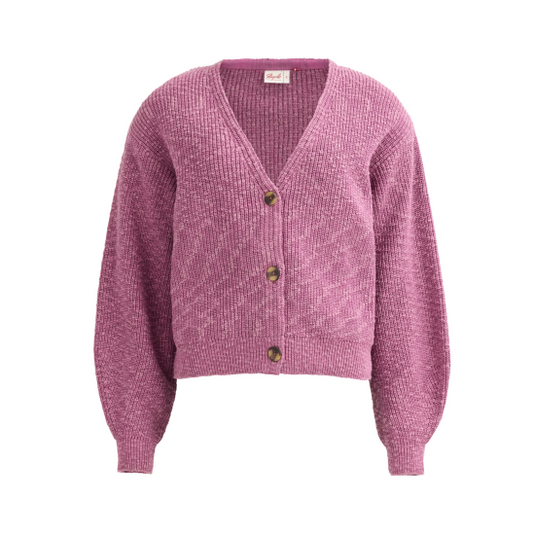 PWO Rippstrick Jacke Malve