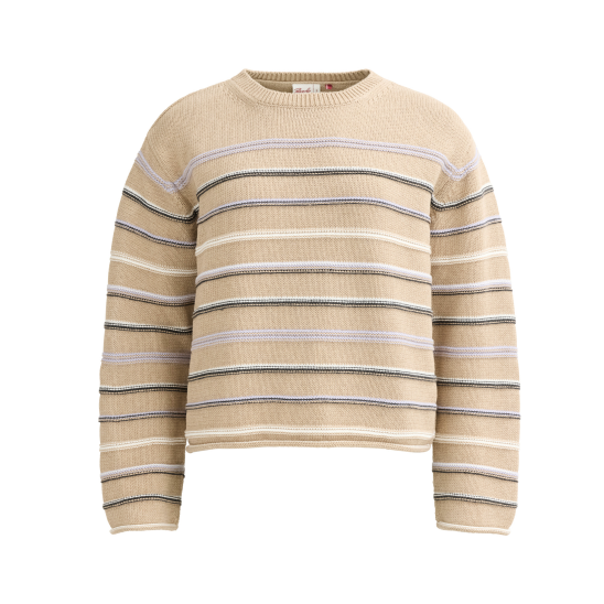 PWO Grobstick Pullover Sand Melange