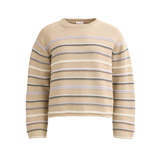 PWO Grobstick Pullover Sand Melange