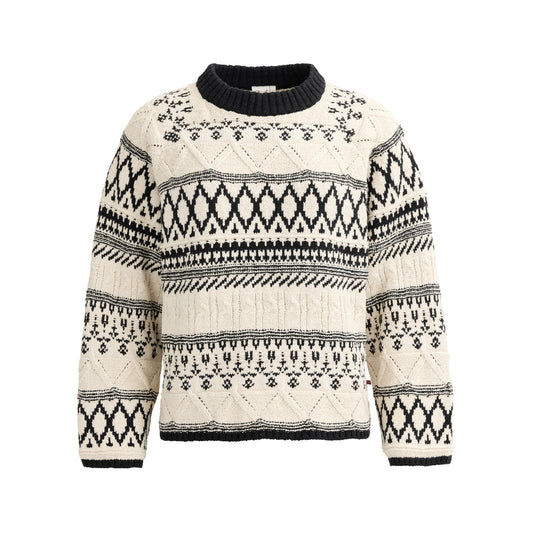 PWO Jacquardstrick Pullover Natur gemustert