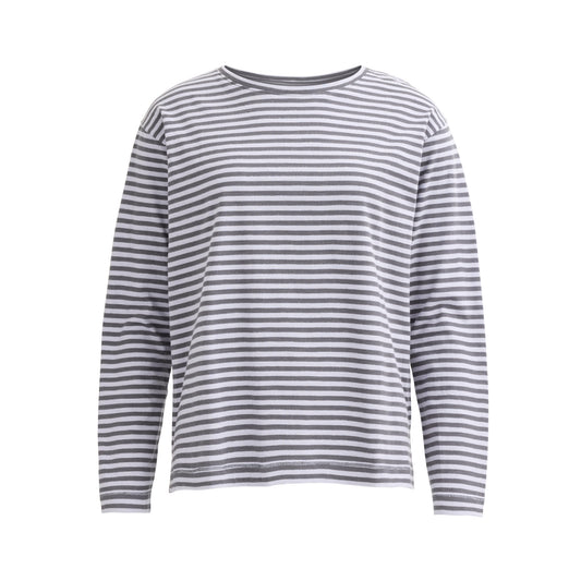 PWO Langarmshirt Dunkelblau geringelt