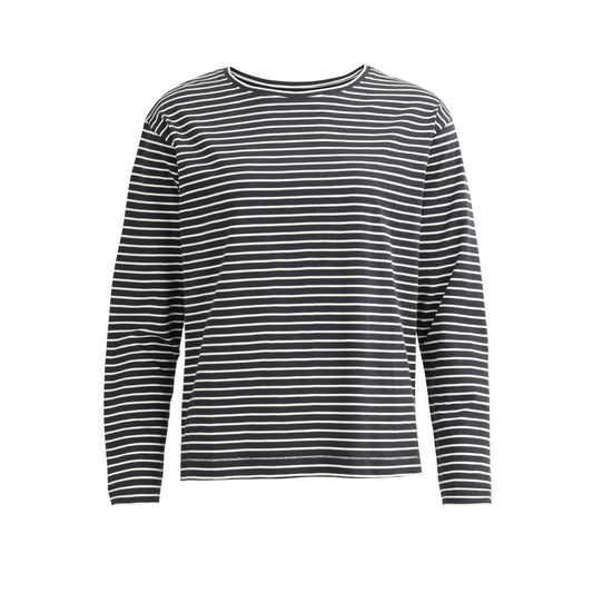 PWO Langarmshirt Schwarz geringelt