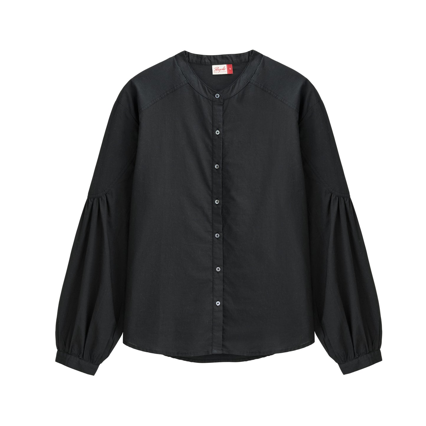 PWO Langarm Bluse Schwarz