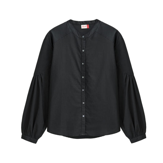 PWO Langarm Bluse Schwarz