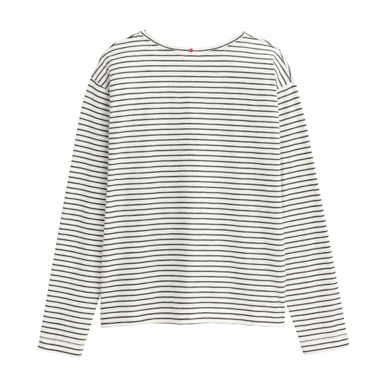 PWO Langarm Shirt Schwarz geringelt