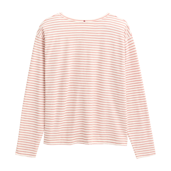 PWO Langarm Shirt Rosenholz geringelt