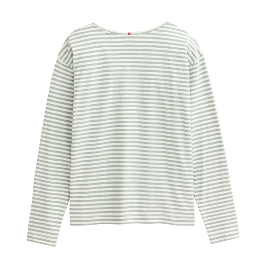 PWO Langarm Shirt Salbei geringelt