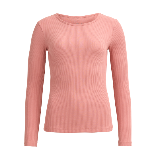 PWO Tipp Langarm Shirt Rosenholz