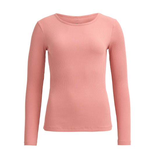 PWO Tipp Langarm Shirt Rosenholz