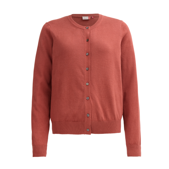 PWO Feinstrick Jacke Terrakotta