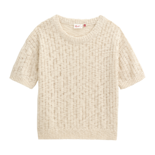 PWO Rippstrick Pullover Natur