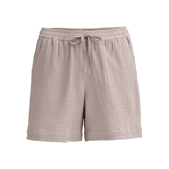 PWO Musselin Shorts Dunkelsand