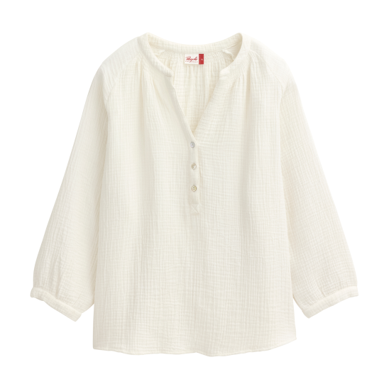 PWO Musselin Bluse Weiß