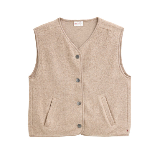 PWO Fleece Weste Dunkelsand