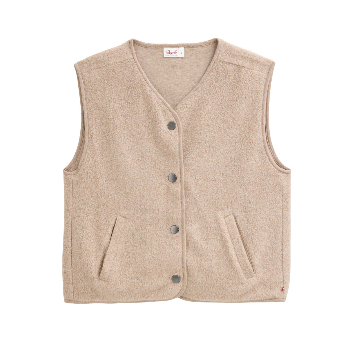 PWO Fleece Weste Dunkelsand