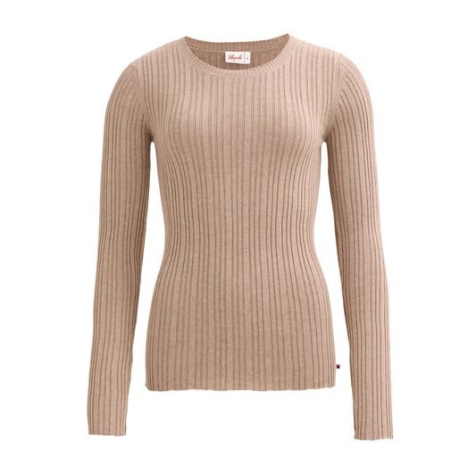 PWO Rippstrick Pullover Beige