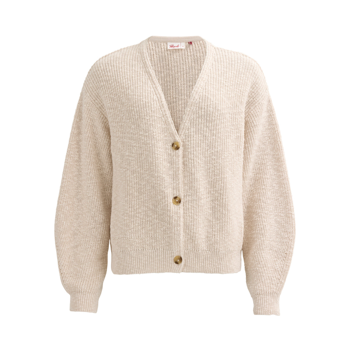 PWO Ripp-Strickjacke Natur