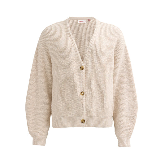 PWO Ripp-Strickjacke Natur