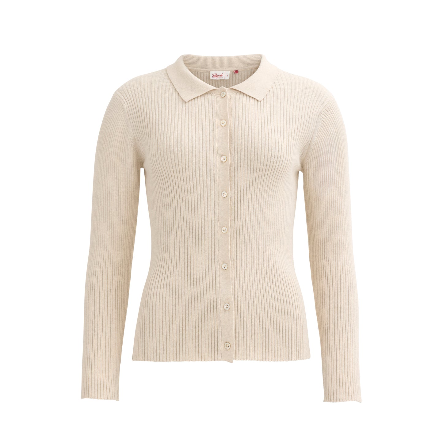 PWO Rippstrickjacke Polo Kitt