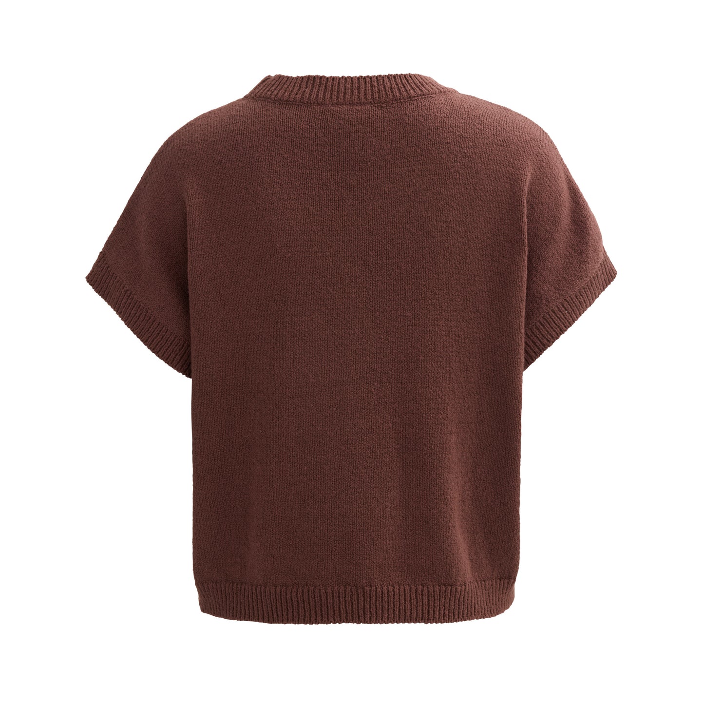 PWO Boucléstrick Pullover Kastanie