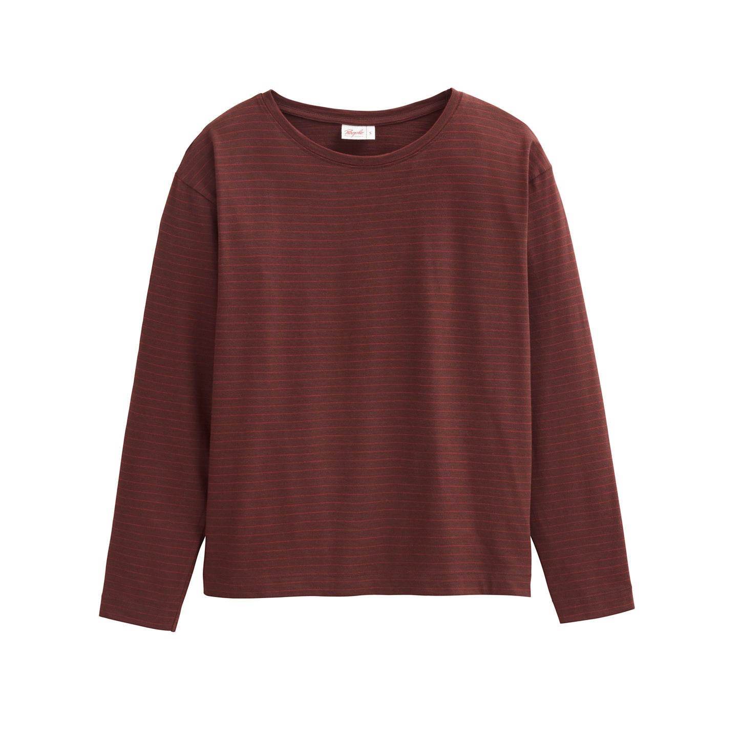 PWO Langarmshirt Kastanie geringelt