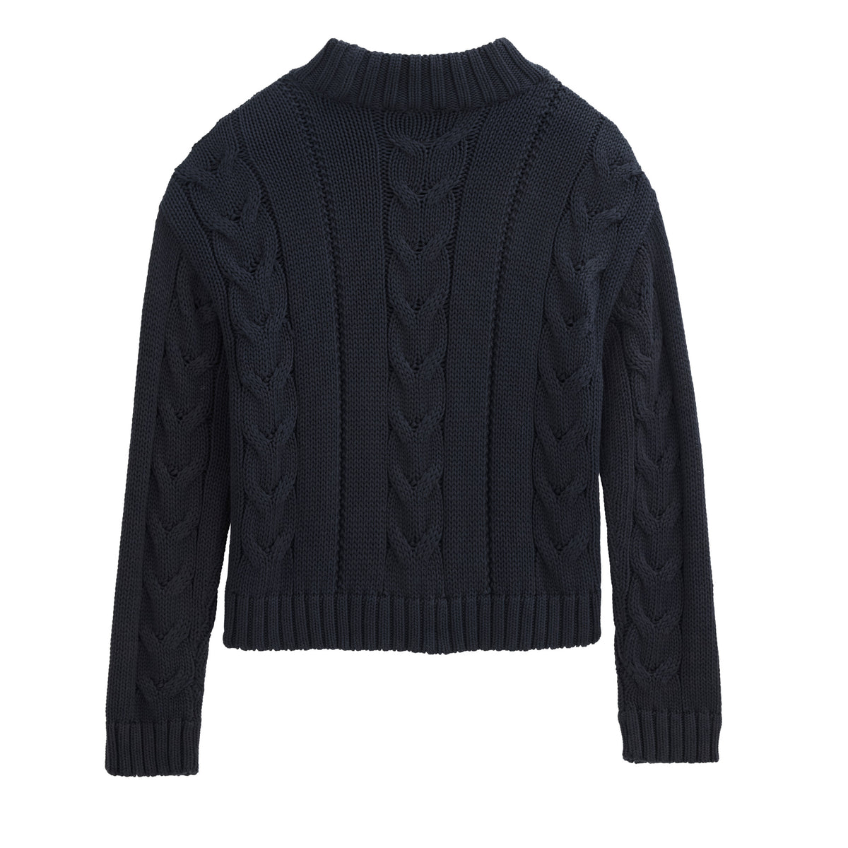 PWO Zopfstrick Pullover Schwarz