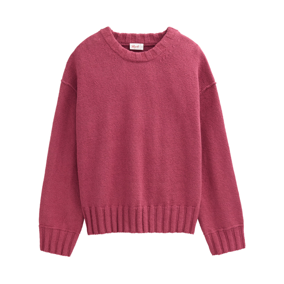 PWO Boucléstrick Pullover Beere