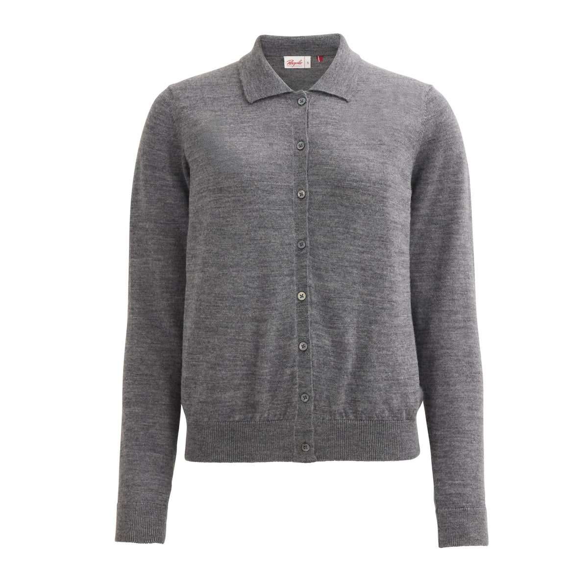 PWO Merino Strickjacke Silbergrau