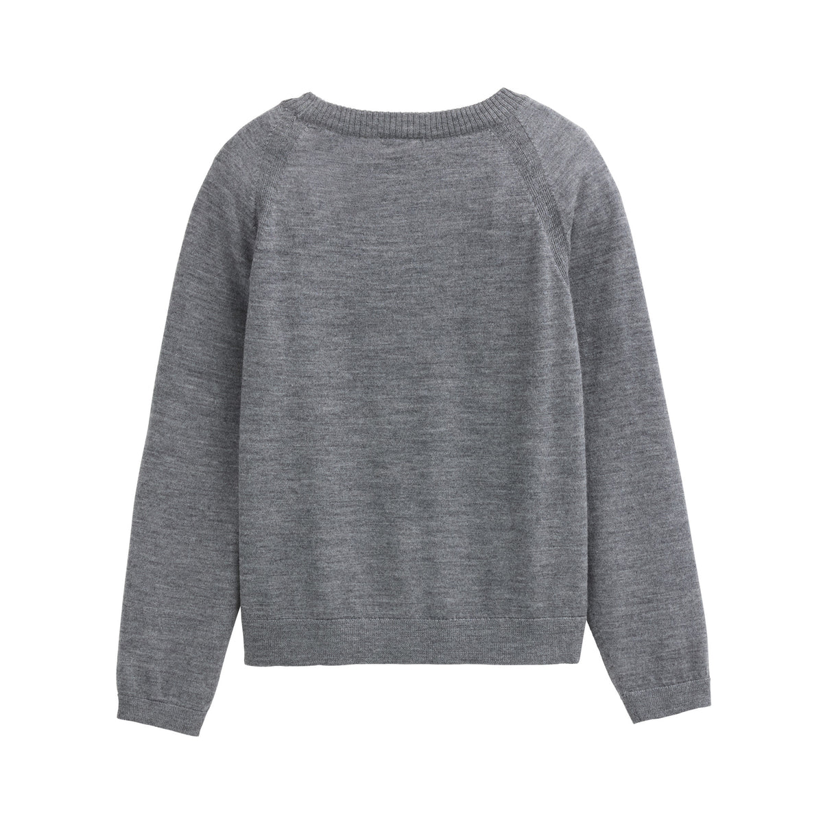 PWO Merino Strick Pullover Silbergrau