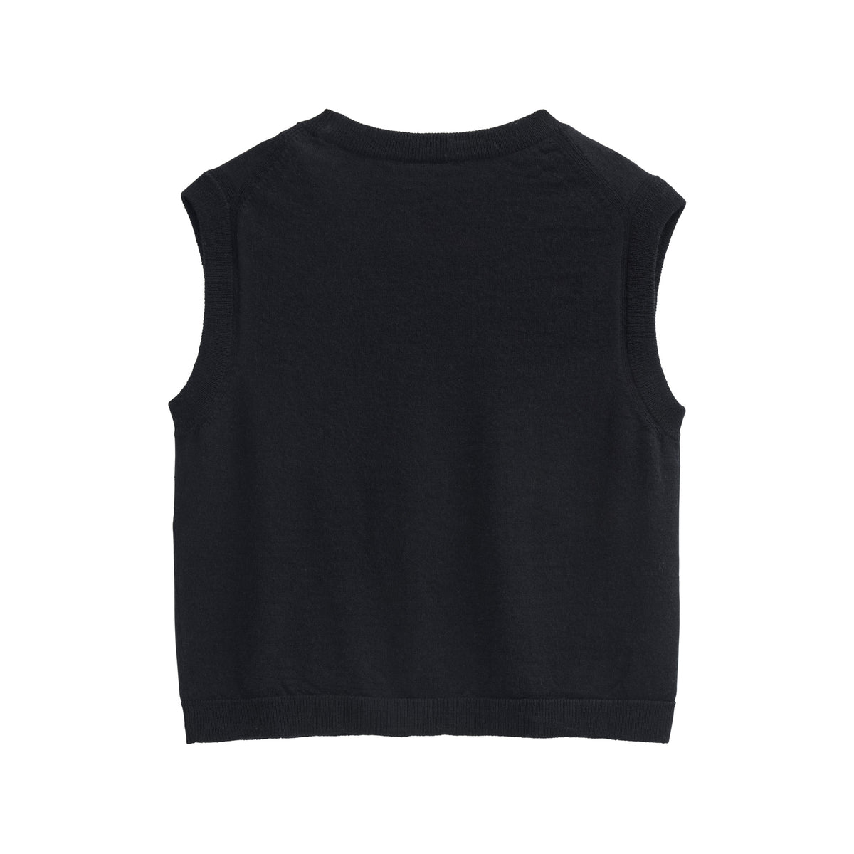 PWO Merino Strick Pullunder Schwarz
