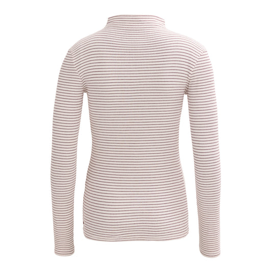 PWO Ripp Langarm Shirt Puder geringelt