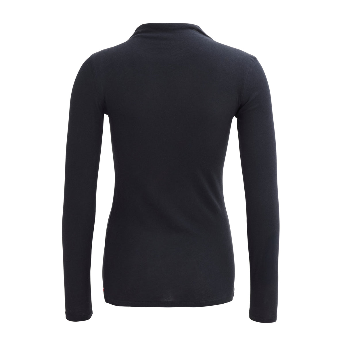 PWO Langarmshirt Stehkragen Schwarz