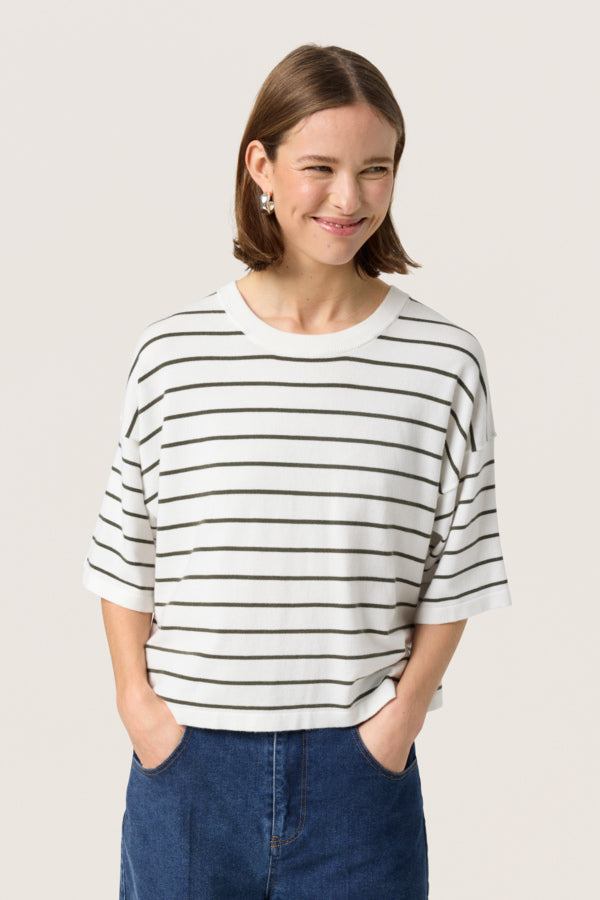 SLSpina Boxy Pullover White Grape Leaf