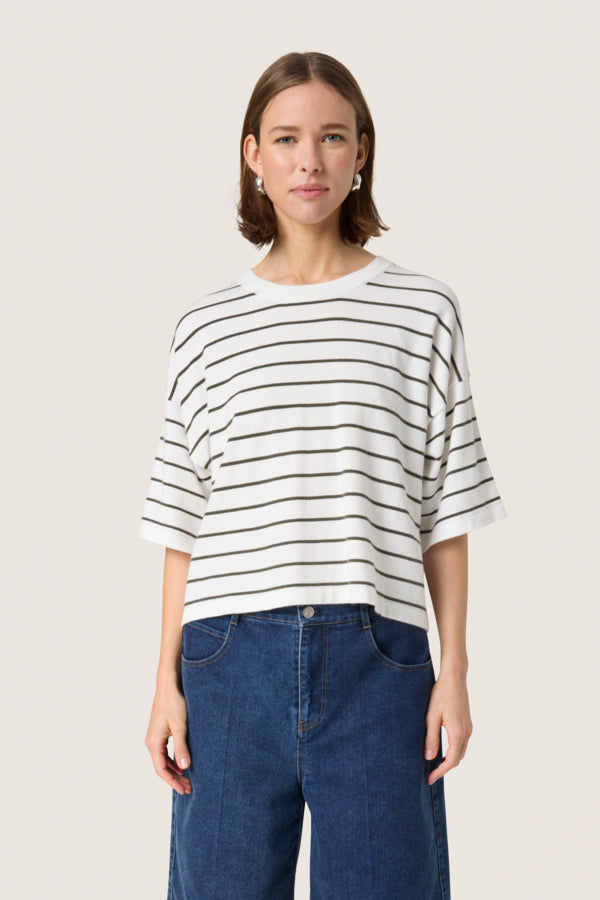 SLSpina Boxy Pullover White Grape Leaf