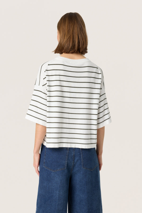 SLSpina Boxy Pullover White Grape Leaf