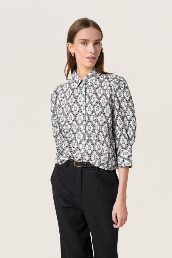 SLErika Hella Shirt 3/4 Creme Cotton