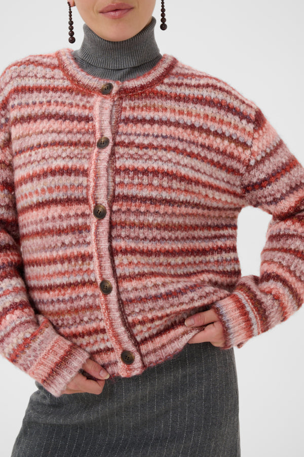 CUHazel Cardigan Red Melange