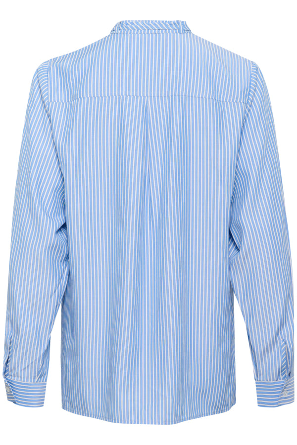 CUJude Flower Shirt Blue Stripe