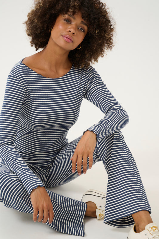 CUTea Dolly LS T-Shirt Dress Blues
