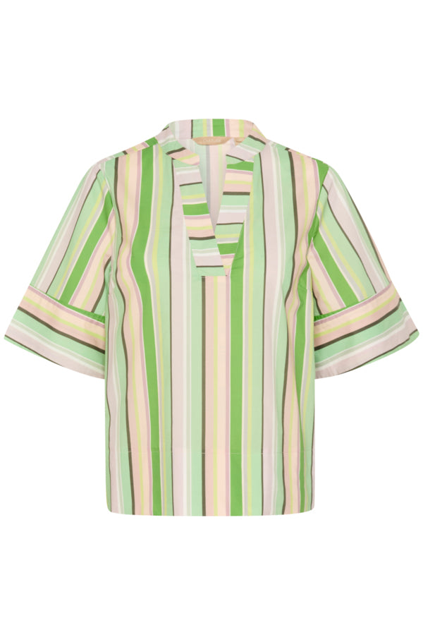 CUMola shirt Green Stripe