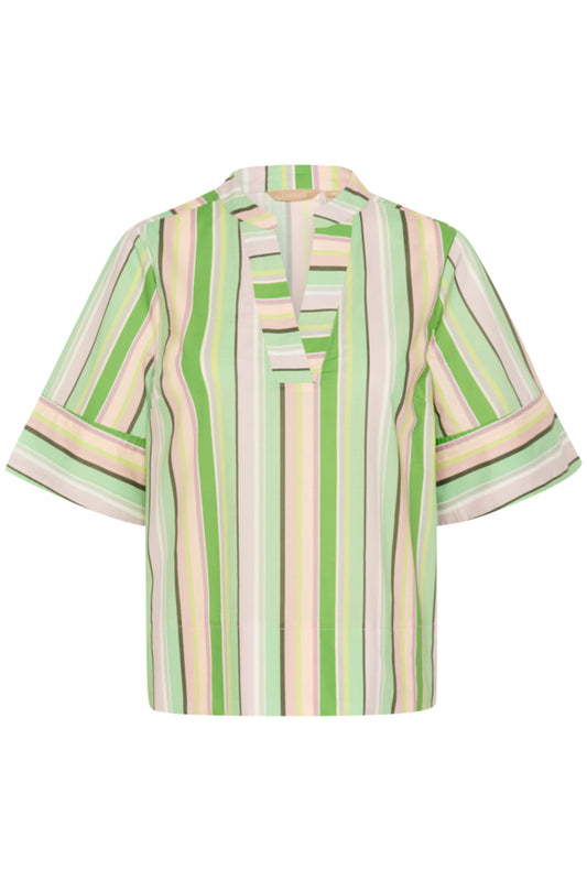 CUMola shirt Green Stripe