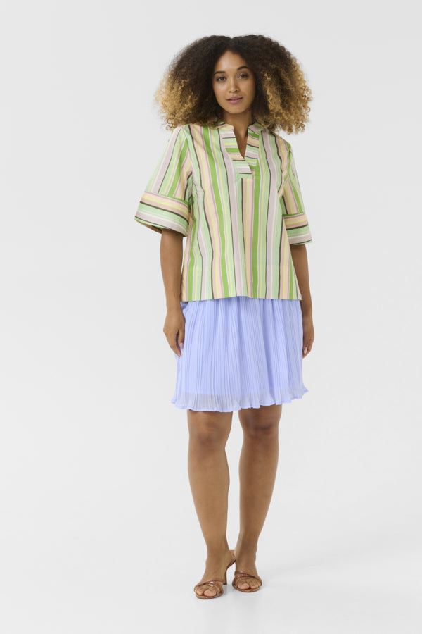 CUMola shirt Green Stripe