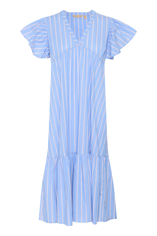 CUVelo Long Dress Blue Stripe