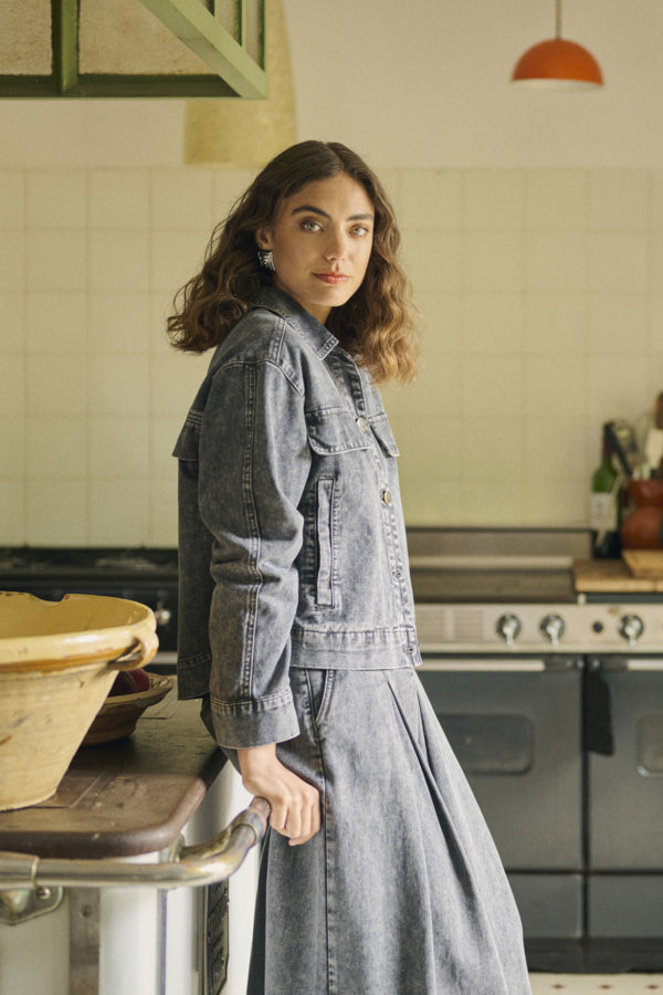 CUCarlina Skirt Dark Gull Gray Wash