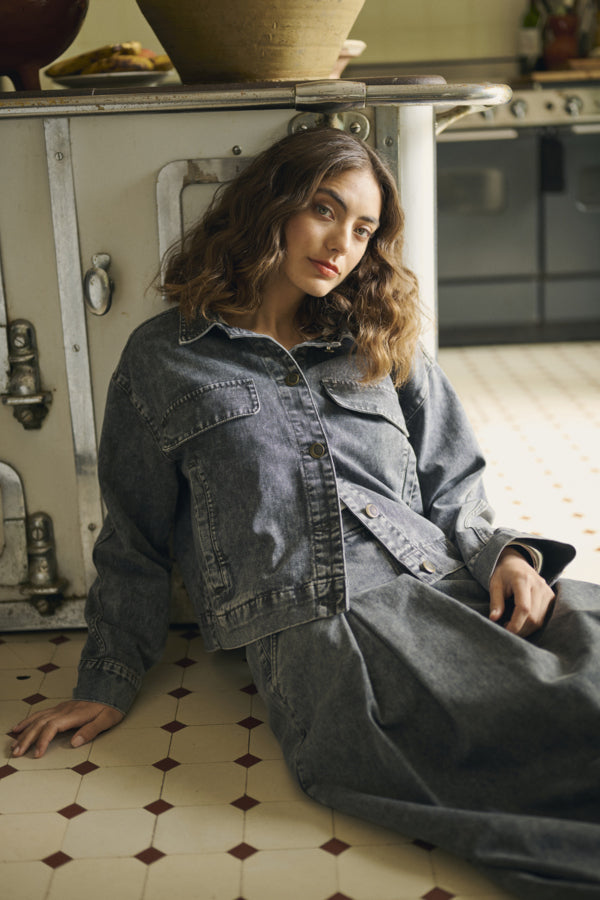 CUCarlina Skirt Dark Gull Gray Wash