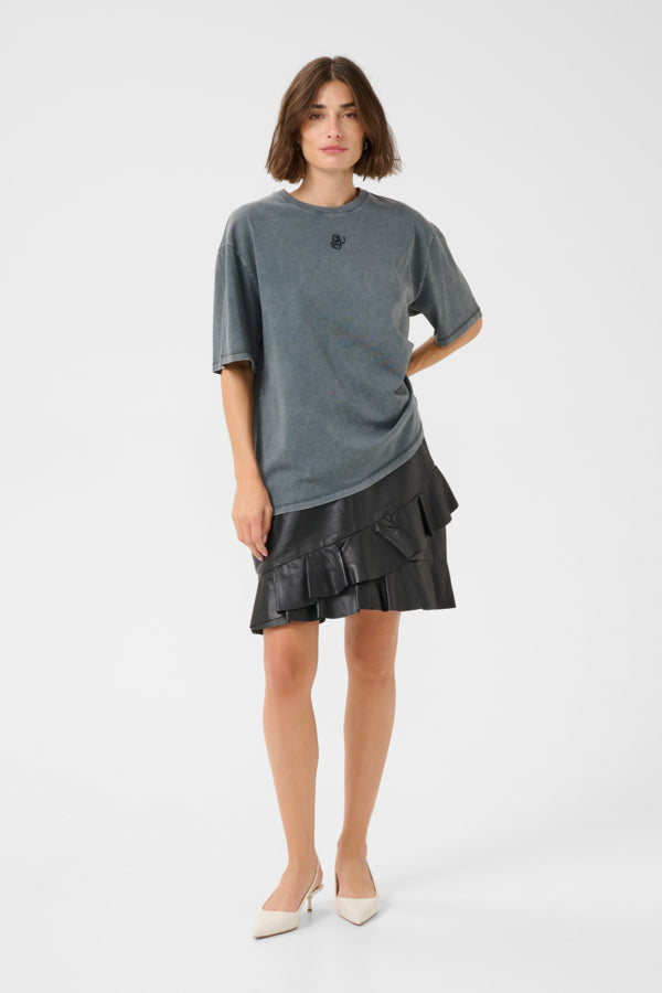 CUAlfie Oversized Tee Grey Wash